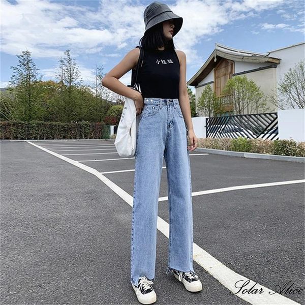 2020 women's autumn new high-waisted wide-leg jeans loose and irregular straight leg pants1, Blue
2020 women's autumn new high-waisted wide-leg jeans loose and irregular straight leg pants1, Blue