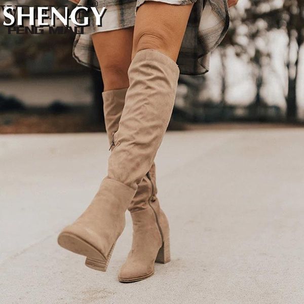 boots women knee-high high heels solid color shoes zip winter warm flock fashion pointed toe rome females, Black
boots women knee-high high heels solid color shoes zip winter warm flock fashion pointed toe rome females, Black