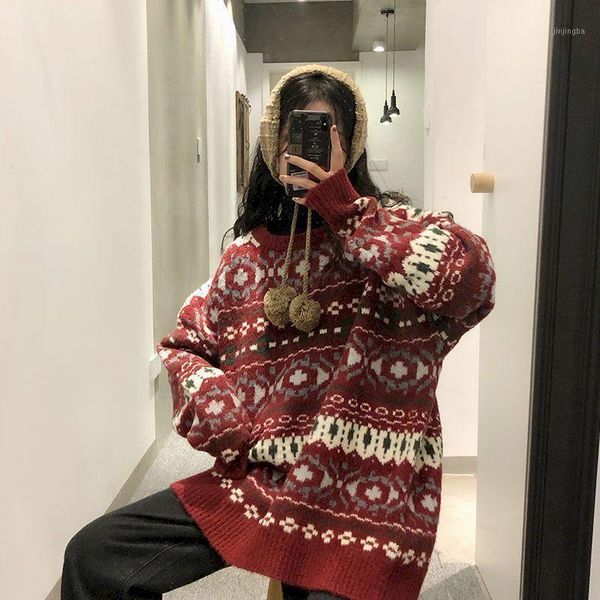 christmas women outer wear pullover sweater 2020 autumn winter clothes loose new red jacquard warm family portrait couple suit1, White;black
christmas women outer wear pullover sweater 2020 autumn winter clothes loose new red jacquard warm family portrait couple suit1, White;black