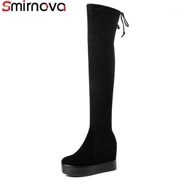 smirnova 2020 new arrival over the knee boots womens stretch fabric+kid leather boots extrem height increasing platform1, Black
smirnova 2020 new arrival over the knee boots womens stretch fabric+kid leather boots extrem height increasing platform1, Black