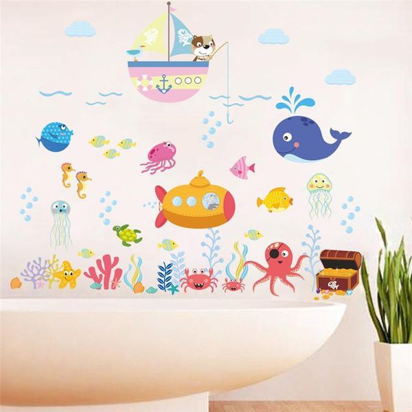 cartoon underwater fish bubble wall stickers for kids rooms bathroom nursery home decor pvc wall decals diy mural art1
cartoon underwater fish bubble wall stickers for kids rooms bathroom nursery home decor pvc wall decals diy mural art1