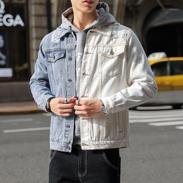 brand solid casual slim mens denim jacket plus size 5xl bomber men cowboy men's jean jacket men splice hooded1, Black;brown
brand solid casual slim mens denim jacket plus size 5xl bomber men cowboy men's jean jacket men splice hooded1, Black;brown