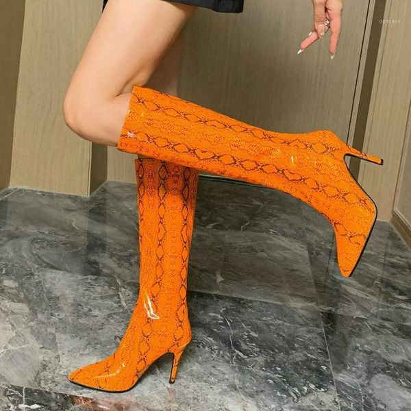 fashion women knee high boots lady snake print thin high heel long boots women slip on pointed toe autumn winter1, Black
fashion women knee high boots lady snake print thin high heel long boots women slip on pointed toe autumn winter1, Black