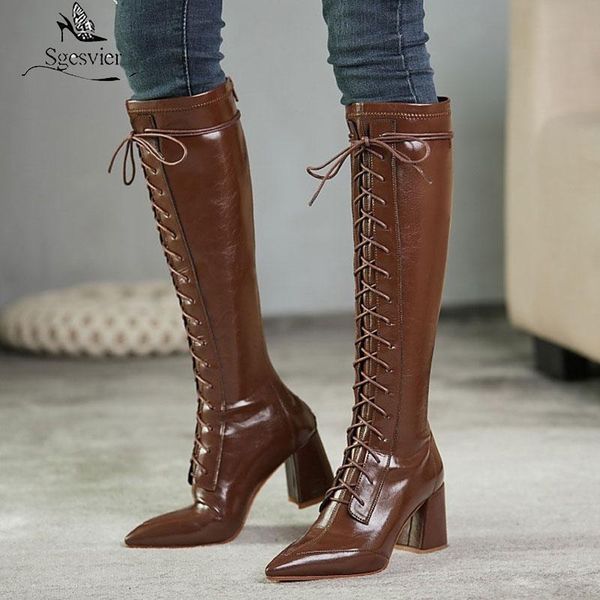 boots sgesvier 2021 arrival women thick high heels pointed toe winter fashion lace up knee, Black
boots sgesvier 2021 arrival women thick high heels pointed toe winter fashion lace up knee, Black