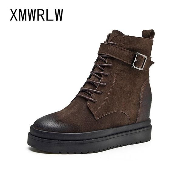 xmwrlw women's winter ankle boots genuine leather hidden heel boots for women buckle autumn shoes ladies ankle boot winter shoes, Black
xmwrlw women's winter ankle boots genuine leather hidden heel boots for women buckle autumn shoes ladies ankle boot winter shoes, Black