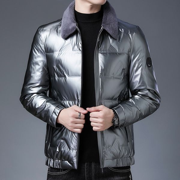 the new winter 2020 shiny men's down jacket wool collar ao son upset waterproof fashion feather coat q1209, Black
the new winter 2020 shiny men's down jacket wool collar ao son upset waterproof fashion feather coat q1209, Black