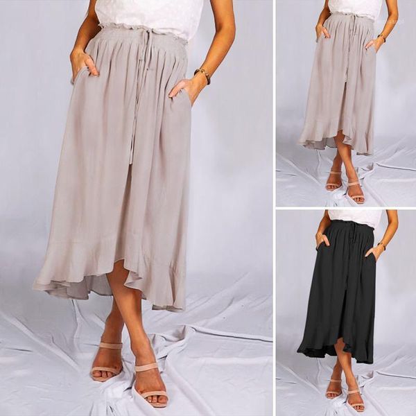 2020 celmia women summer long skirts asymmetrical ruffles loose casual skirt lady solid office elastic waist party skirts 5xl 71, Black
2020 celmia women summer long skirts asymmetrical ruffles loose casual skirt lady solid office elastic waist party skirts 5xl 71, Black