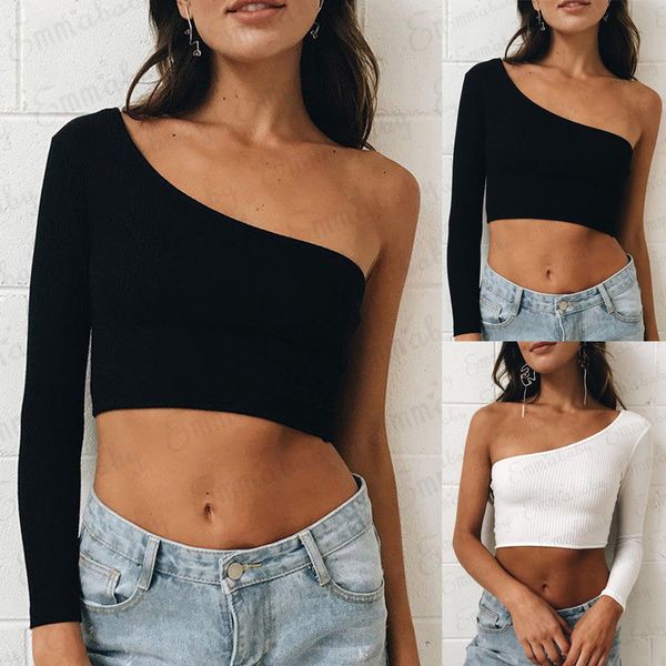 fashion women long sleeve slim vest tee streetwear ladies one shoulder women's casual crop female t shirt clubwear, White
fashion women long sleeve slim vest tee streetwear ladies one shoulder women's casual crop female t shirt clubwear, White