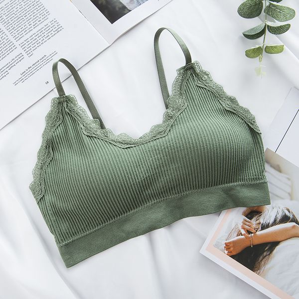 3Pieces/Lot Lace Cropped Tank Top Women Crop Top Female Seamless Underwear Girls Bralette Sleeveless Sexy Removable Padding Camisole, Black
3Pieces/Lot Lace Cropped Tank Top Women Crop Top Female Seamless Underwear Girls Bralette Sleeveless Sexy Removable Padding Camisole, Black