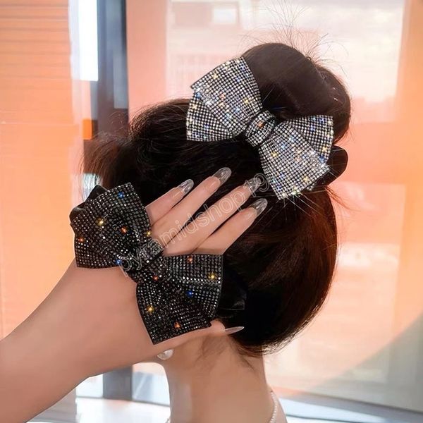 fashion black bowknot hairband ladies rhinestone shiny bow large intestine hairpin rubber hairband female hair rope, Slivery;white
fashion black bowknot hairband ladies rhinestone shiny bow large intestine hairpin rubber hairband female hair rope, Slivery;white