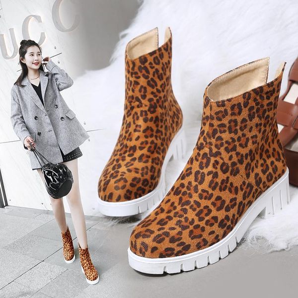 women ankle short boots ladies suede martin boots leopard shoes winter for women casual shoes low heels size 33-43, Black
women ankle short boots ladies suede martin boots leopard shoes winter for women casual shoes low heels size 33-43, Black