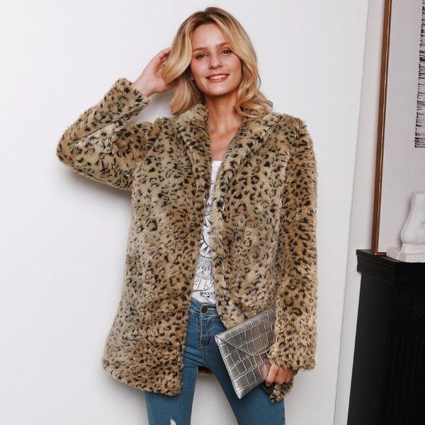 women's fur & faux fashionable mid-length turn-down collar leopard print long sleeve autumn winter jackets women warm jacket female coa, Black
women's fur & faux fashionable mid-length turn-down collar leopard print long sleeve autumn winter jackets women warm jacket female coa, Black