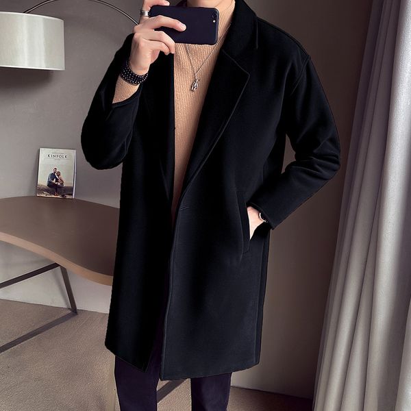 windbreaker men's brand mid handsome young korean loose long woolen coat fashion autumn and winter, Tan;black
windbreaker men's brand mid handsome young korean loose long woolen coat fashion autumn and winter, Tan;black