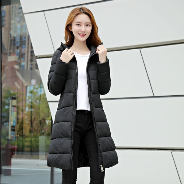 2021 newwomen winter jacket hooded women's long slim collar cotton padded female cold coat outwear 2d4u, Black
2021 newwomen winter jacket hooded women's long slim collar cotton padded female cold coat outwear 2d4u, Black