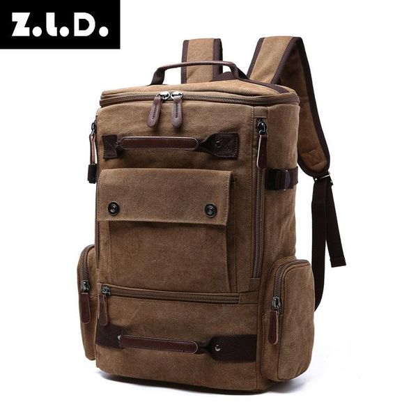 z.l.d. original men's canvas backpack retro classic mountaineering bag travel bag large capacity weekend package
z.l.d. original men's canvas backpack retro classic mountaineering bag travel bag large capacity weekend package