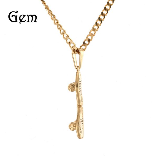 new hip hop personalized stainless steel skateboard pendant dragon board snake board necklace men's jewelry, Silver
new hip hop personalized stainless steel skateboard pendant dragon board snake board necklace men's jewelry, Silver