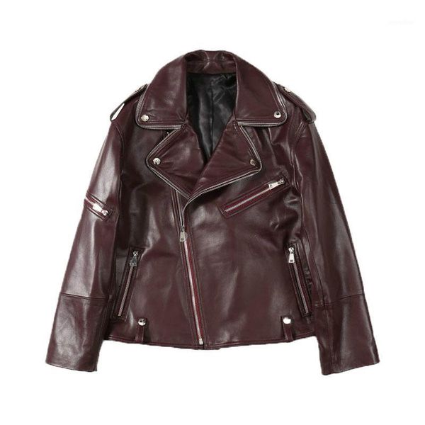 autumn 2020 self-cultivation commuting zipper collar sheepskin long sleeve leather jacket wine red black apricot red1
autumn 2020 self-cultivation commuting zipper collar sheepskin long sleeve leather jacket wine red black apricot red1