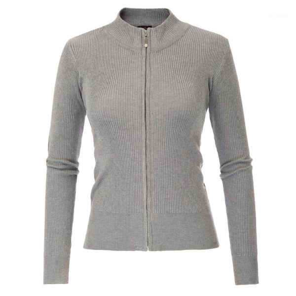 cardigan sweater autumn coat casual solid zipper spring leisure stand collar women ladies knitted knitwear soft1, Black;brown
cardigan sweater autumn coat casual solid zipper spring leisure stand collar women ladies knitted knitwear soft1, Black;brown