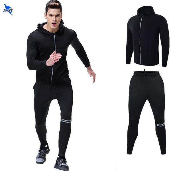 2pcs/lot autumn spring sports suit mens tracksuits zipper hooded sweatshirt+sweat pants running set black fitness gym sportswear1, Black;blue
2pcs/lot autumn spring sports suit mens tracksuits zipper hooded sweatshirt+sweat pants running set black fitness gym sportswear1, Black;blue