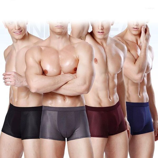 breathable mesh silk men's boxer briefs shorts underwear mens elastic boxer trunks11, Black;white
breathable mesh silk men's boxer briefs shorts underwear mens elastic boxer trunks11, Black;white