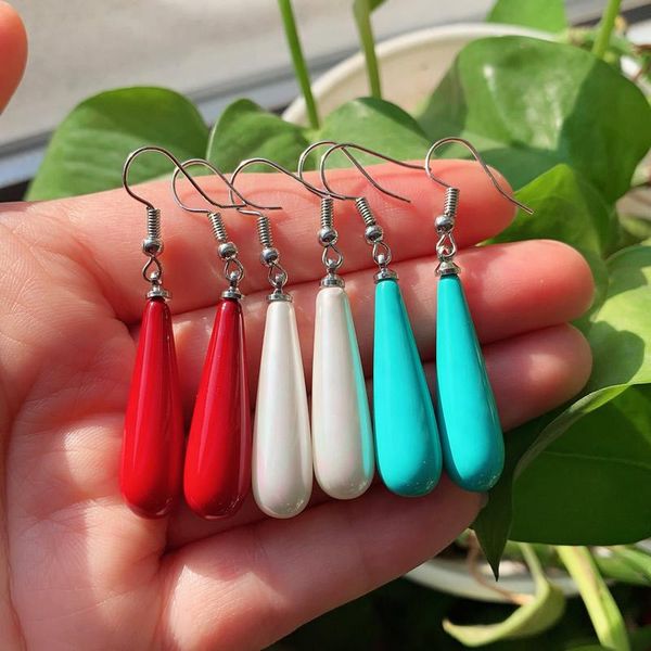 elegant shell pearl drop earrings for women long waterdrop tassel dangle white red imitation turquoises earring wedding party, Silver
elegant shell pearl drop earrings for women long waterdrop tassel dangle white red imitation turquoises earring wedding party, Silver