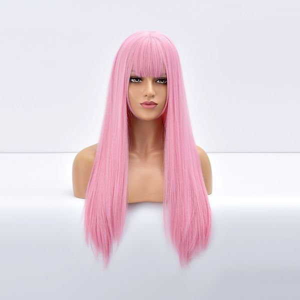 costume accessories long straight synthetic wig for black white women with bangs pink daily heat resistant natural ombre cosplay fiber wigs, Silver
costume accessories long straight synthetic wig for black white women with bangs pink daily heat resistant natural ombre cosplay fiber wigs, Silver