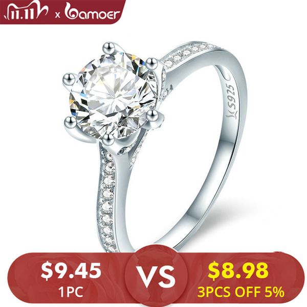 bamoer 925 sterling silver wedding ring princess square cz finger rings for women silver engagement jewelry scr342 201118, Slivery;golden
bamoer 925 sterling silver wedding ring princess square cz finger rings for women silver engagement jewelry scr342 201118, Slivery;golden