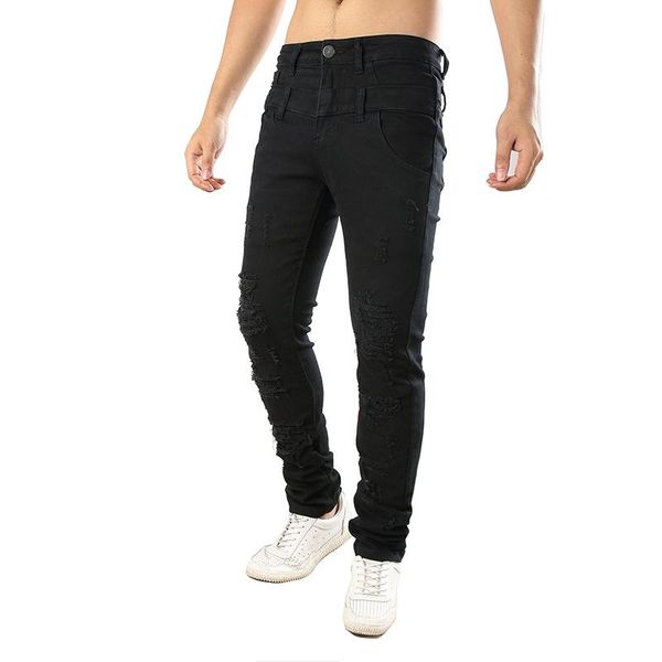 men's jeans men motorcycle stitching trousers fashion knife cut holes ragged begging pants youth jogging, Blue
men's jeans men motorcycle stitching trousers fashion knife cut holes ragged begging pants youth jogging, Blue