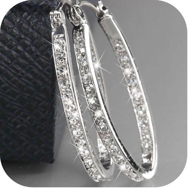 charm fashion rhinestone hoop earrings for women statement big silver/gold color round circle loop earring party gift l5n949, Golden
charm fashion rhinestone hoop earrings for women statement big silver/gold color round circle loop earring party gift l5n949, Golden