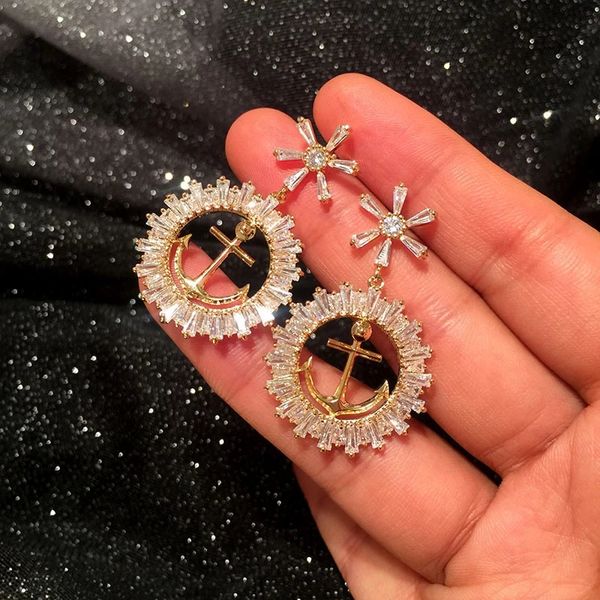 fashion ship anchor ring earring zircon sweet super flash fairy temperament earring network celebrity hipster, Silver
fashion ship anchor ring earring zircon sweet super flash fairy temperament earring network celebrity hipster, Silver