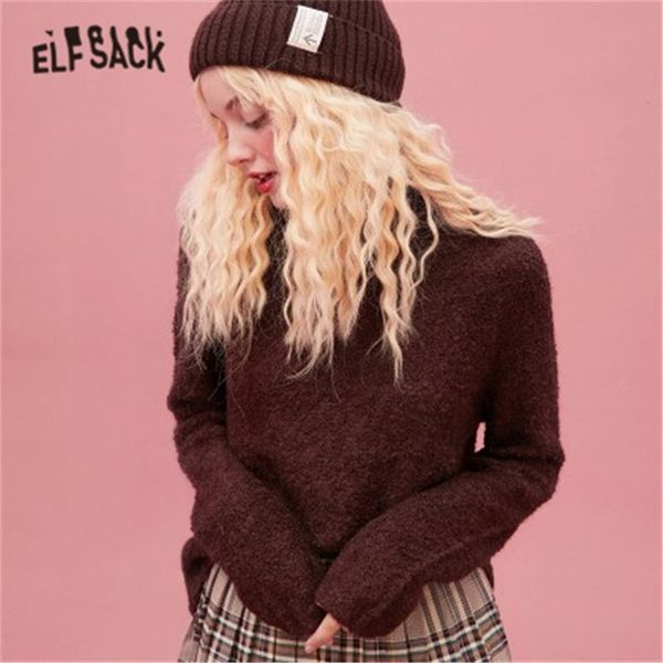 elfsack brown solid pure korean women knit pullover sweaters, autumn vintage minimalist,casual female basic daily warm 201223, White;black
elfsack brown solid pure korean women knit pullover sweaters, autumn vintage minimalist,casual female basic daily warm 201223, White;black