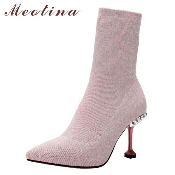 meotina autumn ankle boots women rhinestone kitten high heels short boots slim stretch knitting sock shoes ladies winter size 40, Black
meotina autumn ankle boots women rhinestone kitten high heels short boots slim stretch knitting sock shoes ladies winter size 40, Black