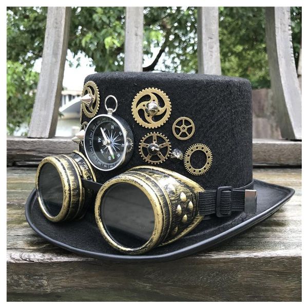 new men women high-end handmade steampunk hat with gear glasses magic hat party size 57cm steampunk1, Blue;gray
new men women high-end handmade steampunk hat with gear glasses magic hat party size 57cm steampunk1, Blue;gray