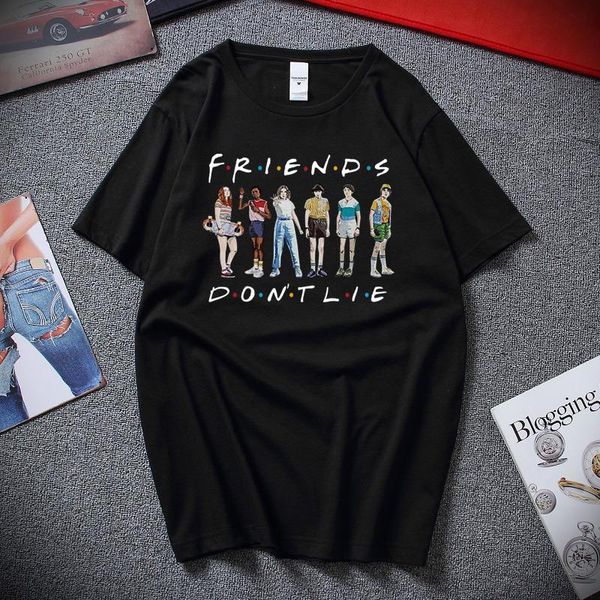friends don't lie stranger things season 3 hilarious hawkins youth t-shirt summer streetwear cotton short sleeve t shirt, White;black
friends don't lie stranger things season 3 hilarious hawkins youth t-shirt summer streetwear cotton short sleeve t shirt, White;black