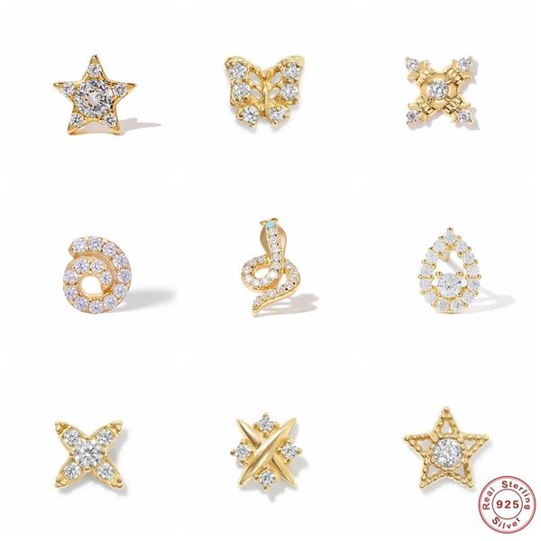 genuine 925 sterling silver jewelry bling zircon woman piercing stud earring for girls ladies earlobe buckle cartilage earrings, Golden;silver
genuine 925 sterling silver jewelry bling zircon woman piercing stud earring for girls ladies earlobe buckle cartilage earrings, Golden;silver