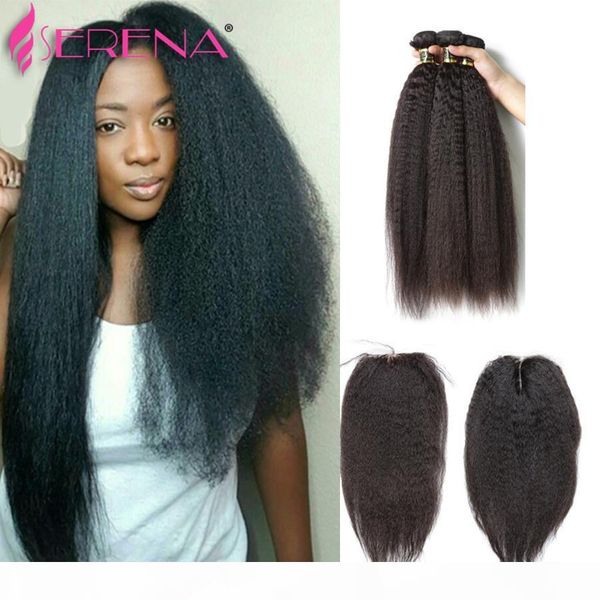 8a mongolian kinky straight hair with closure,lace closure with 3 bundles coarse italian yaki virgin hair 4 pcs human hair weave, Black;brown
8a mongolian kinky straight hair with closure,lace closure with 3 bundles coarse italian yaki virgin hair 4 pcs human hair weave, Black;brown