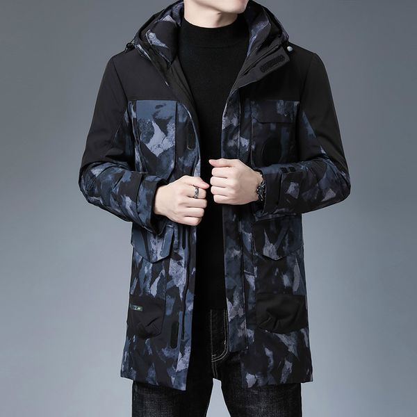 high men of quality fashion camouflage winter jacket with warm hoodie jackets and gray coats duck down kbes, Black
high men of quality fashion camouflage winter jacket with warm hoodie jackets and gray coats duck down kbes, Black