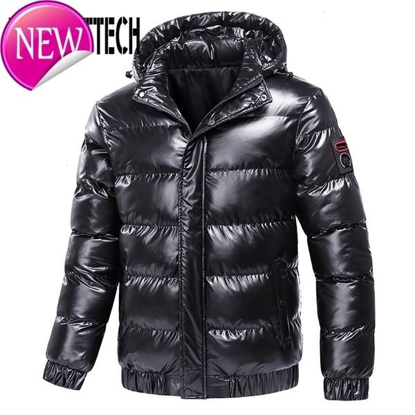 2020 new bright leather winter men's jacket casual parka outwear waterproof thicken warm stand collar outwear coat men clothing, Black
2020 new bright leather winter men's jacket casual parka outwear waterproof thicken warm stand collar outwear coat men clothing, Black