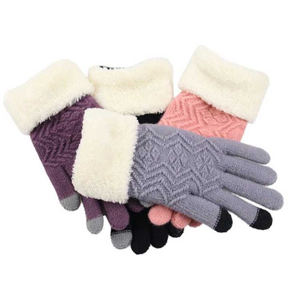 five fingers gloves ladies knitted winter autumn and warmth thick touch screen ski, Blue;gray
five fingers gloves ladies knitted winter autumn and warmth thick touch screen ski, Blue;gray