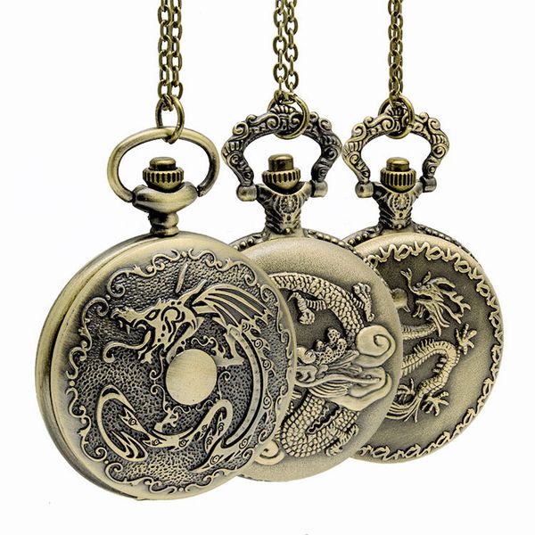 new large dragon series retro pocket watch quartz 47mm necklace accessories wholesale european and american sweater chain fashion watch, Slivery;golden
new large dragon series retro pocket watch quartz 47mm necklace accessories wholesale european and american sweater chain fashion watch, Slivery;golden