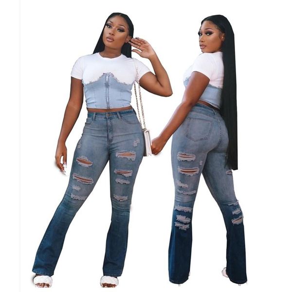 patchwork jeans women high waist stretchy ripped skinny bell bottom denim pants boyfriend trousers wholesale dropshipping 2020, Blue
patchwork jeans women high waist stretchy ripped skinny bell bottom denim pants boyfriend trousers wholesale dropshipping 2020, Blue
