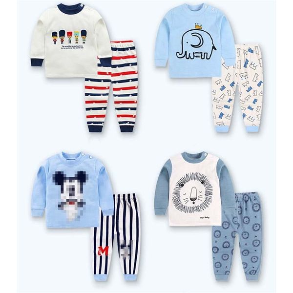 2020 autumn 2 pcs new pajamas set baby girls boys cartoon long sleeve t-shirt and pants kids sleepwear underwear 1-5y lj201216, Blue;red
2020 autumn 2 pcs new pajamas set baby girls boys cartoon long sleeve t-shirt and pants kids sleepwear underwear 1-5y lj201216, Blue;red