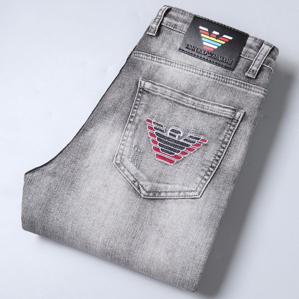 moda outono brim masculinas algodo fino elstico itlia guia marca de negcios estilo clssico jeans calas, Blue
moda outono brim masculinas algodo fino elstico itlia guia marca de negcios estilo clssico jeans calas, Blue