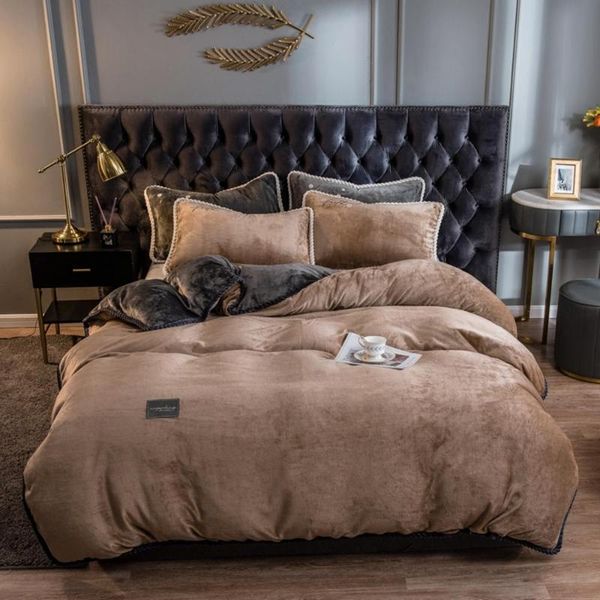 bedding sets home textiles khaki winter flannel quilt cover 1pcs pillow case 4pcs soft warm duvet sheet
bedding sets home textiles khaki winter flannel quilt cover 1pcs pillow case 4pcs soft warm duvet sheet