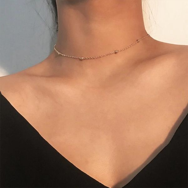 chokers shenglin 18kgp stainless steel necklace for women dainty bead chain choker neck fashion jewelry gift, Golden;silver
chokers shenglin 18kgp stainless steel necklace for women dainty bead chain choker neck fashion jewelry gift, Golden;silver