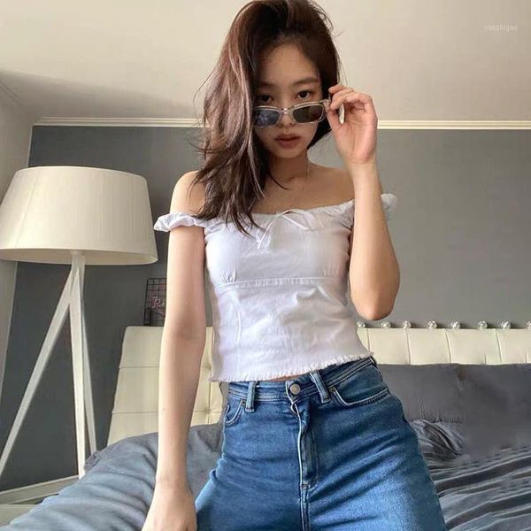 frill trim puff sleeve rib-knit tee women 2020 summer short sleeve square neck solid t shirt ladies slim fit elegant 1, White
frill trim puff sleeve rib-knit tee women 2020 summer short sleeve square neck solid t shirt ladies slim fit elegant 1, White