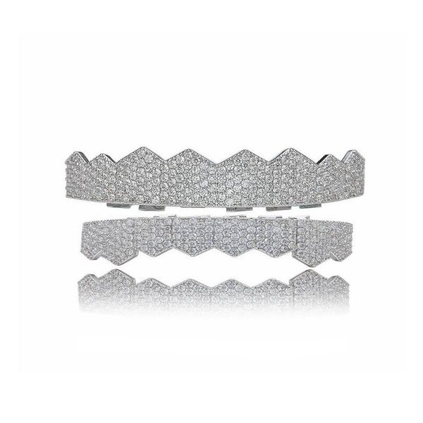 new full zircon teeth grillz & bottom 18k gold silvery color grills dental mouth hip hop fashion jewelry rapper jewelry v5fhs, Black
new full zircon teeth grillz & bottom 18k gold silvery color grills dental mouth hip hop fashion jewelry rapper jewelry v5fhs, Black