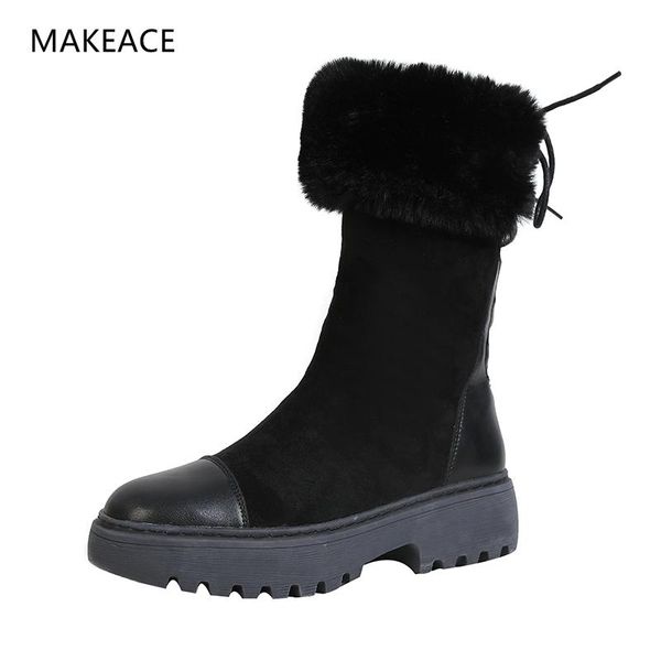 boots large size 41-43 snow women 2021 fashion british thick-soled anti-skid mid-tube plus velvet thick cotton shoes, Black
boots large size 41-43 snow women 2021 fashion british thick-soled anti-skid mid-tube plus velvet thick cotton shoes, Black