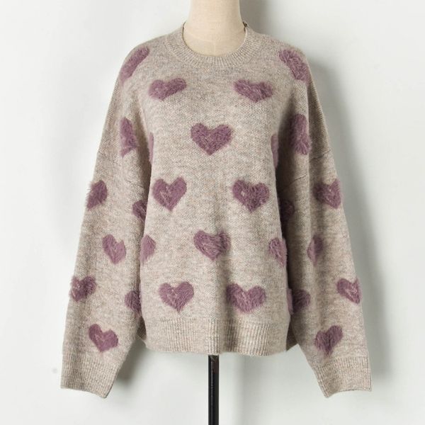 2021 new mohair standard heart knitted sweater oversized female winter designer luxury streetwear woman clothes 9qhy, White;black
2021 new mohair standard heart knitted sweater oversized female winter designer luxury streetwear woman clothes 9qhy, White;black