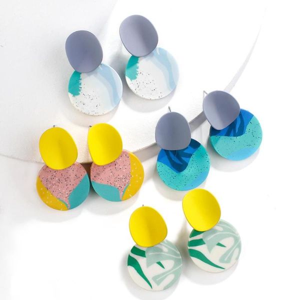 aensoa new unique multicolor korean polymer clay earrings for women 2020 fashion geometric pendant earrings party jewelry gift, Silver
aensoa new unique multicolor korean polymer clay earrings for women 2020 fashion geometric pendant earrings party jewelry gift, Silver